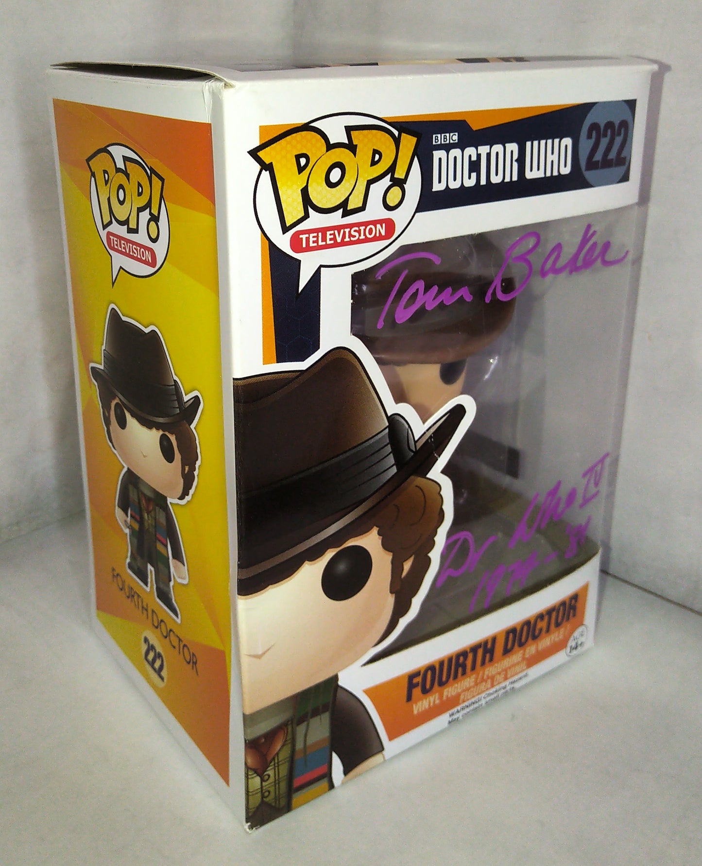 Tom Baker Hand Signed Autograph Doctor Who Funko Pop COA