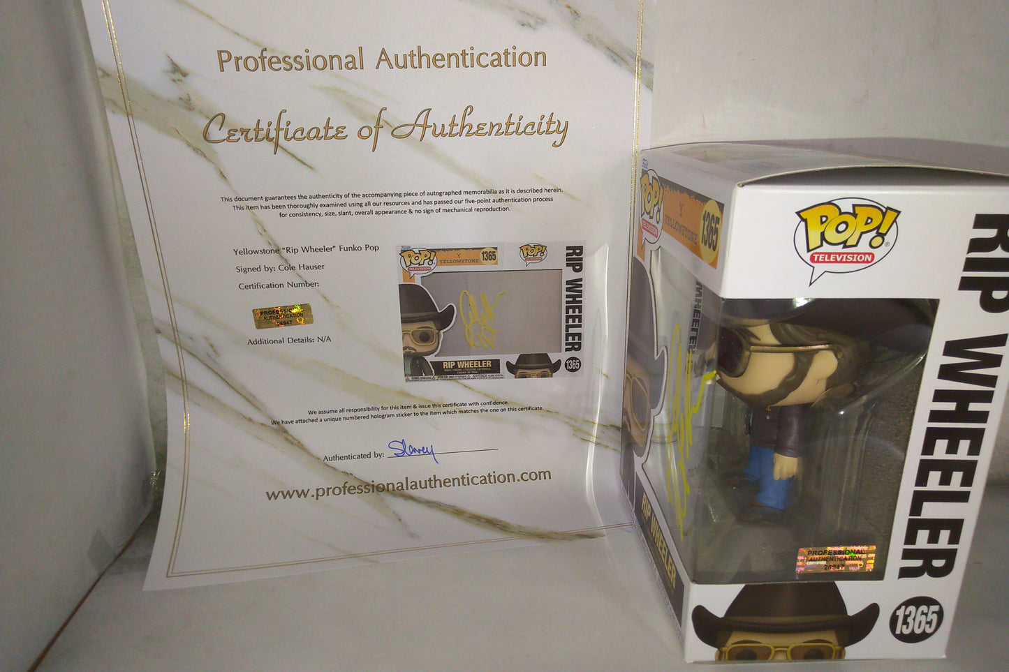 Cole Hauser Hand Signed Autograph Yellowstone Funko Pop COA