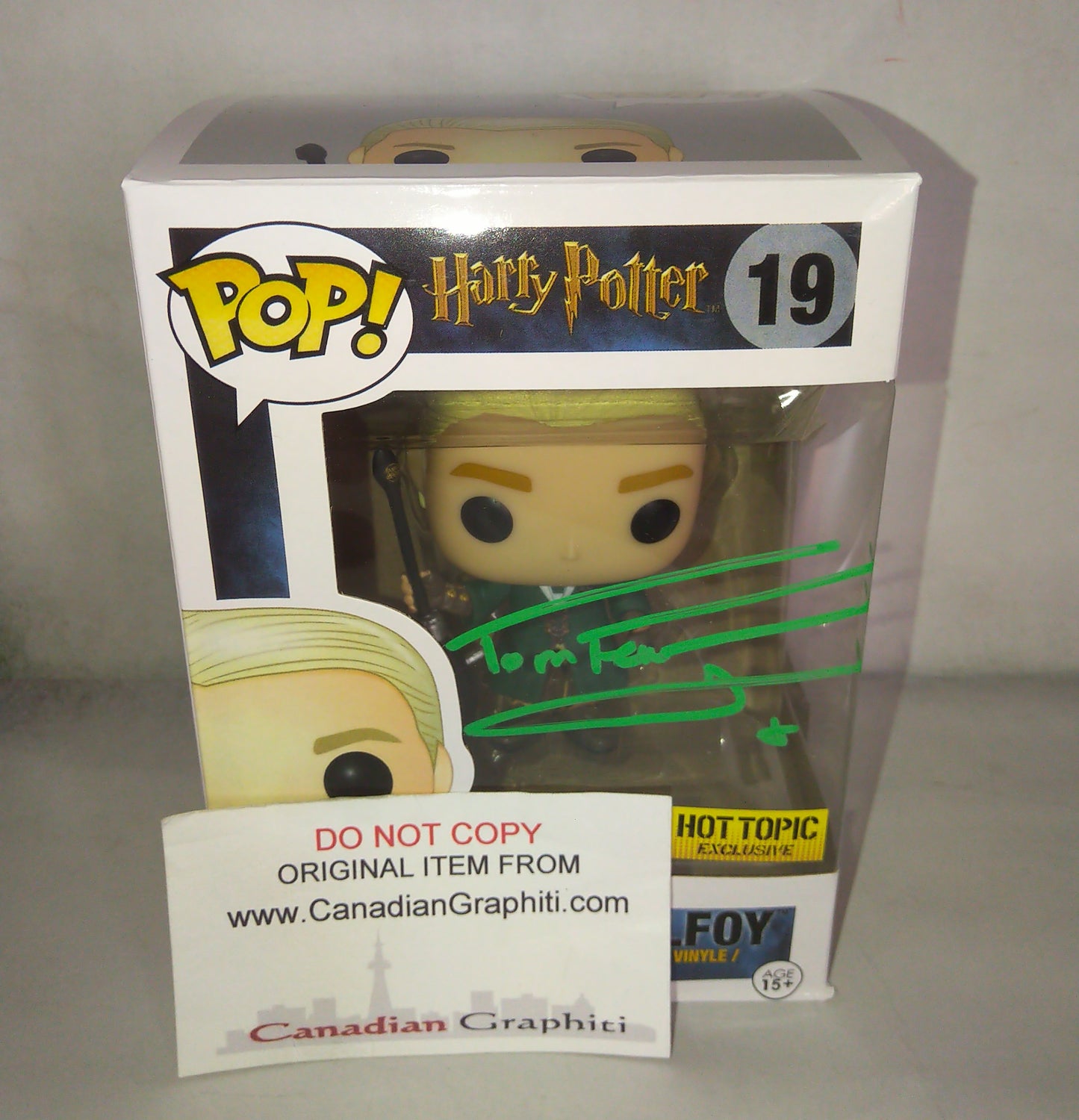 Tom Felton Hand Signed Autograph Harry Potter Draco Malfoy Funko Pop COA