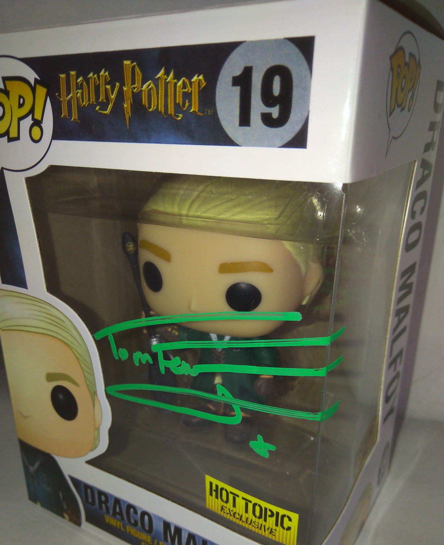 Tom Felton Hand Signed Autograph Harry Potter Draco Malfoy Funko Pop COA