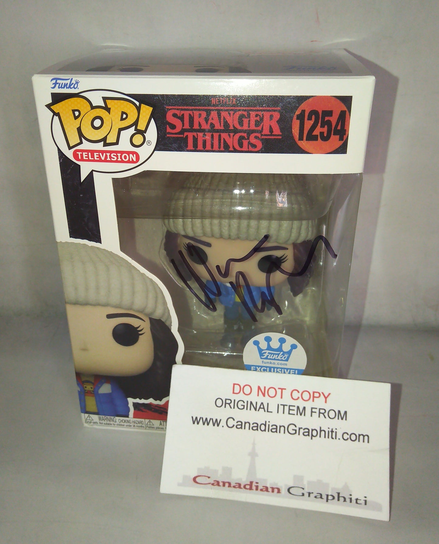 Winona Ryder Hand Signed Autograph Stranger Things Replica Funko Pop COA