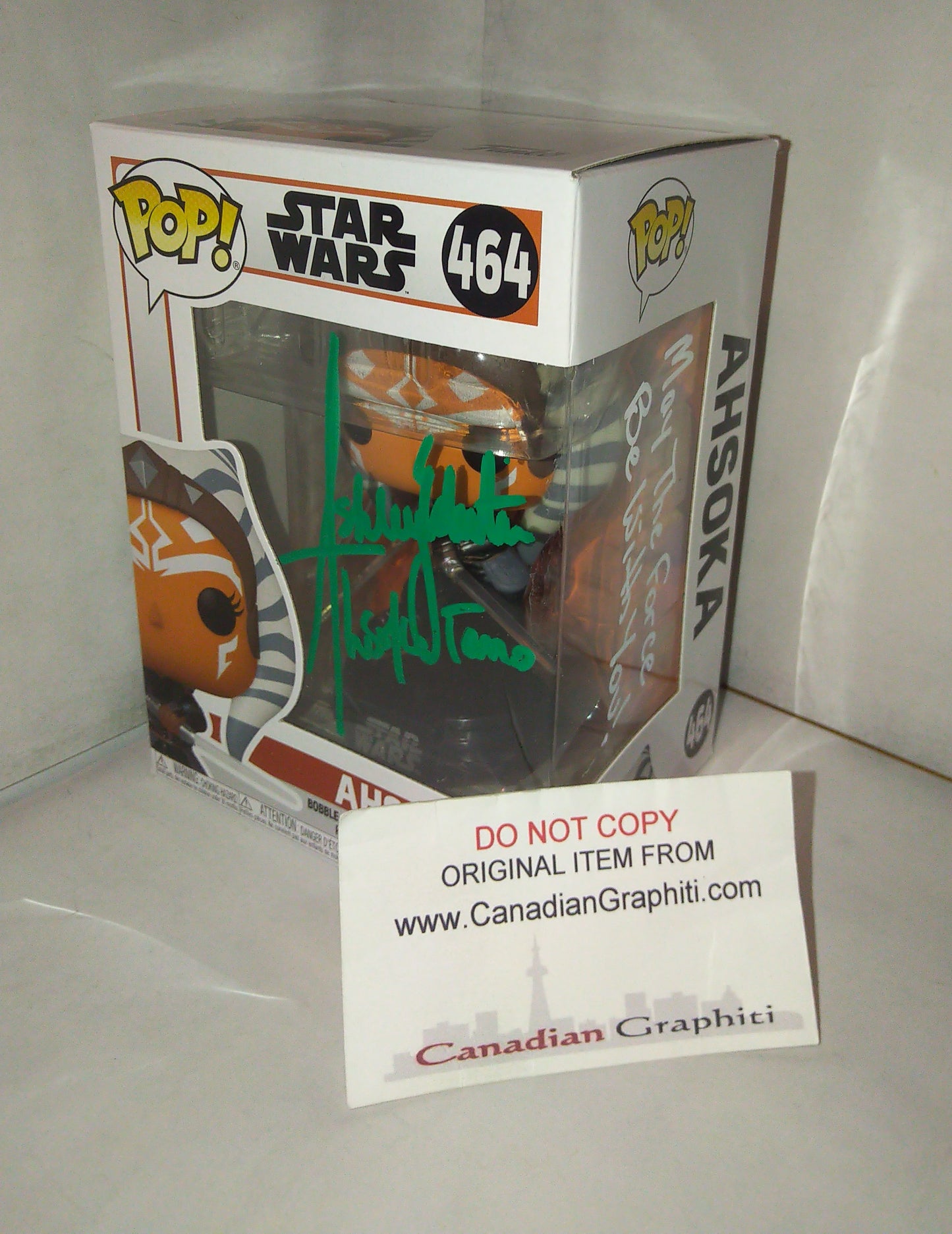 Ashley Eckstein Hand Signed Autograph Ahsoka Tano Funko Pop COA Star Wars