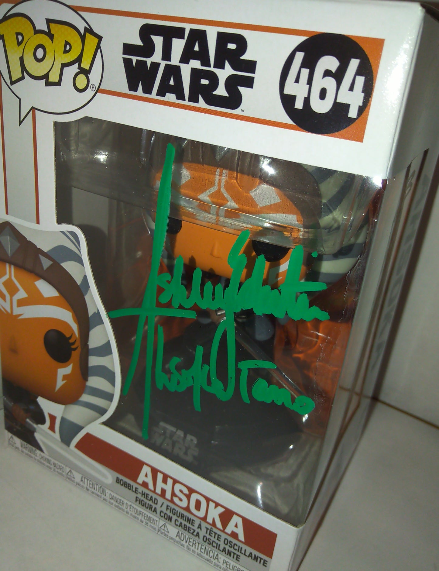 Ashley Eckstein Hand Signed Autograph Ahsoka Tano Funko Pop COA Star Wars