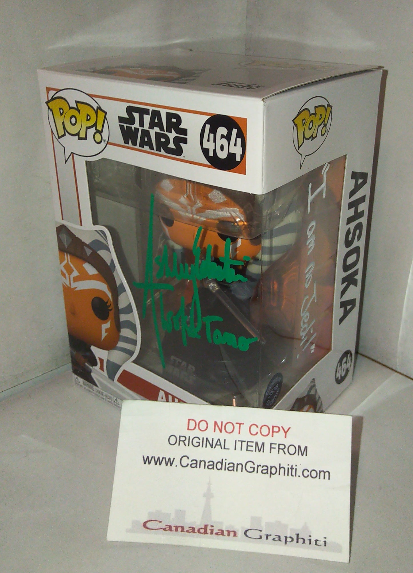 Ashley Eckstein Hand Signed Autograph Ahsoka Tano Funko Pop COA Star Wars