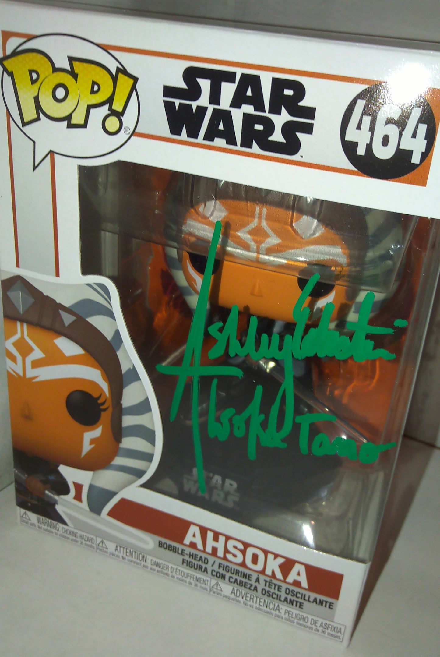 Ashley Eckstein Hand Signed Autograph Ahsoka Tano Funko Pop COA Star Wars