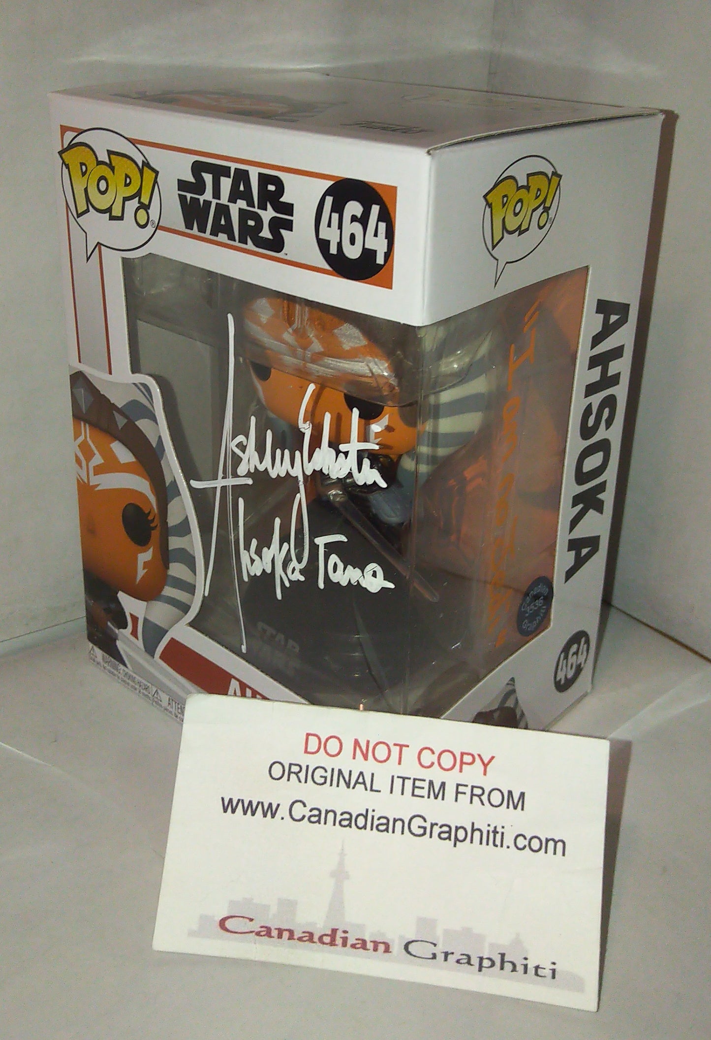 Ashley Eckstein Hand Signed Autograph Ahsoka Tano Funko Pop COA Star Wars