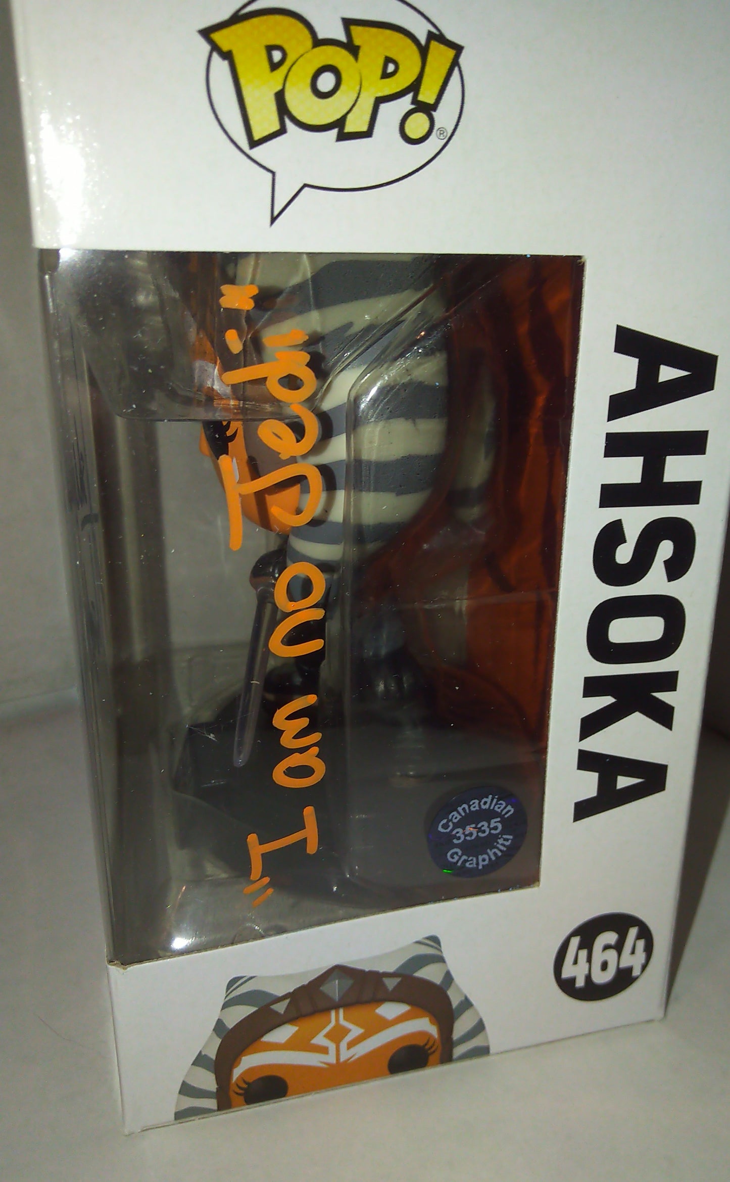 Ashley Eckstein Hand Signed Autograph Ahsoka Tano Funko Pop COA Star Wars