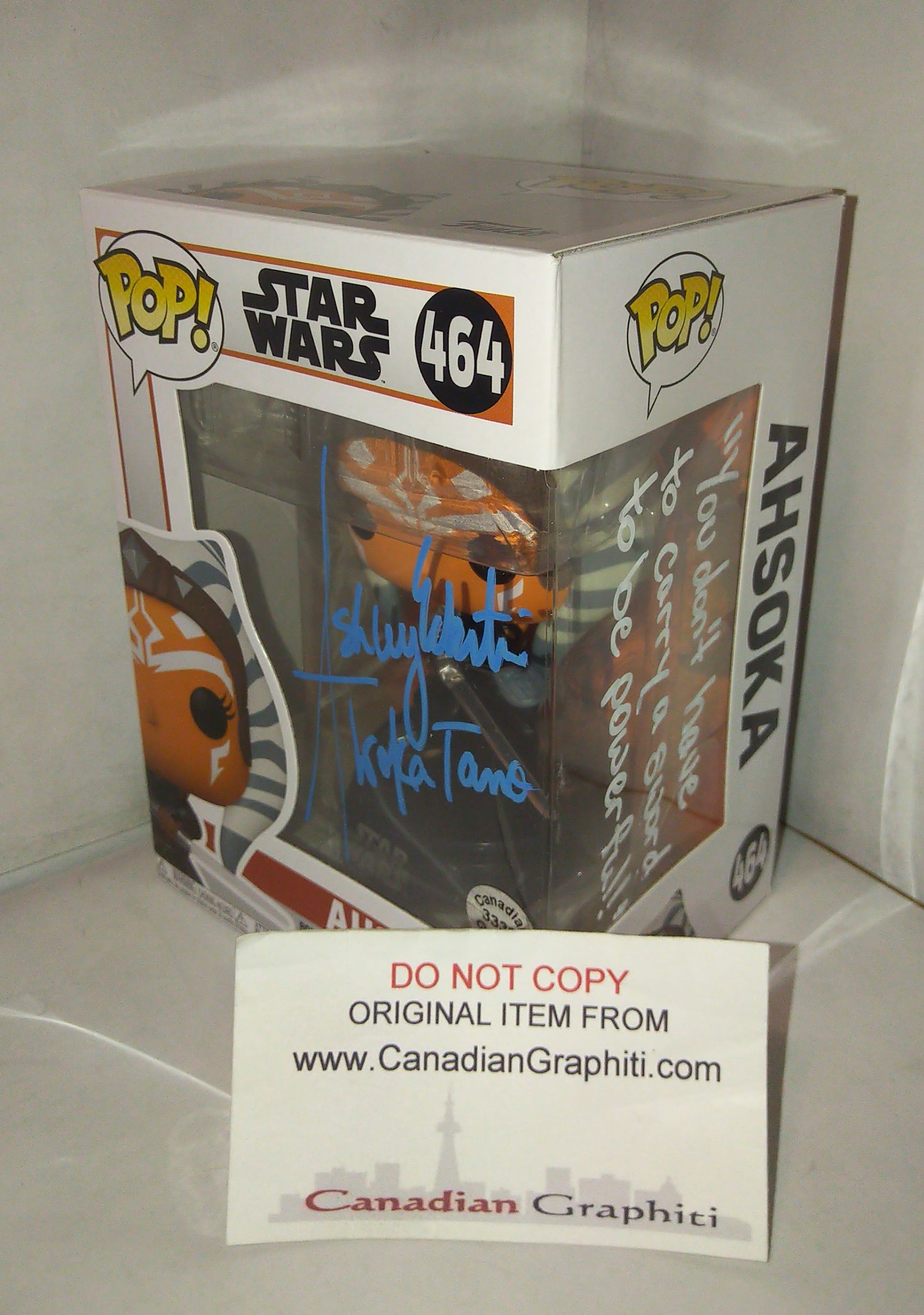 Ashley Eckstein Hand Signed Autograph Ahsoka Tano Funko Pop COA Star Wars