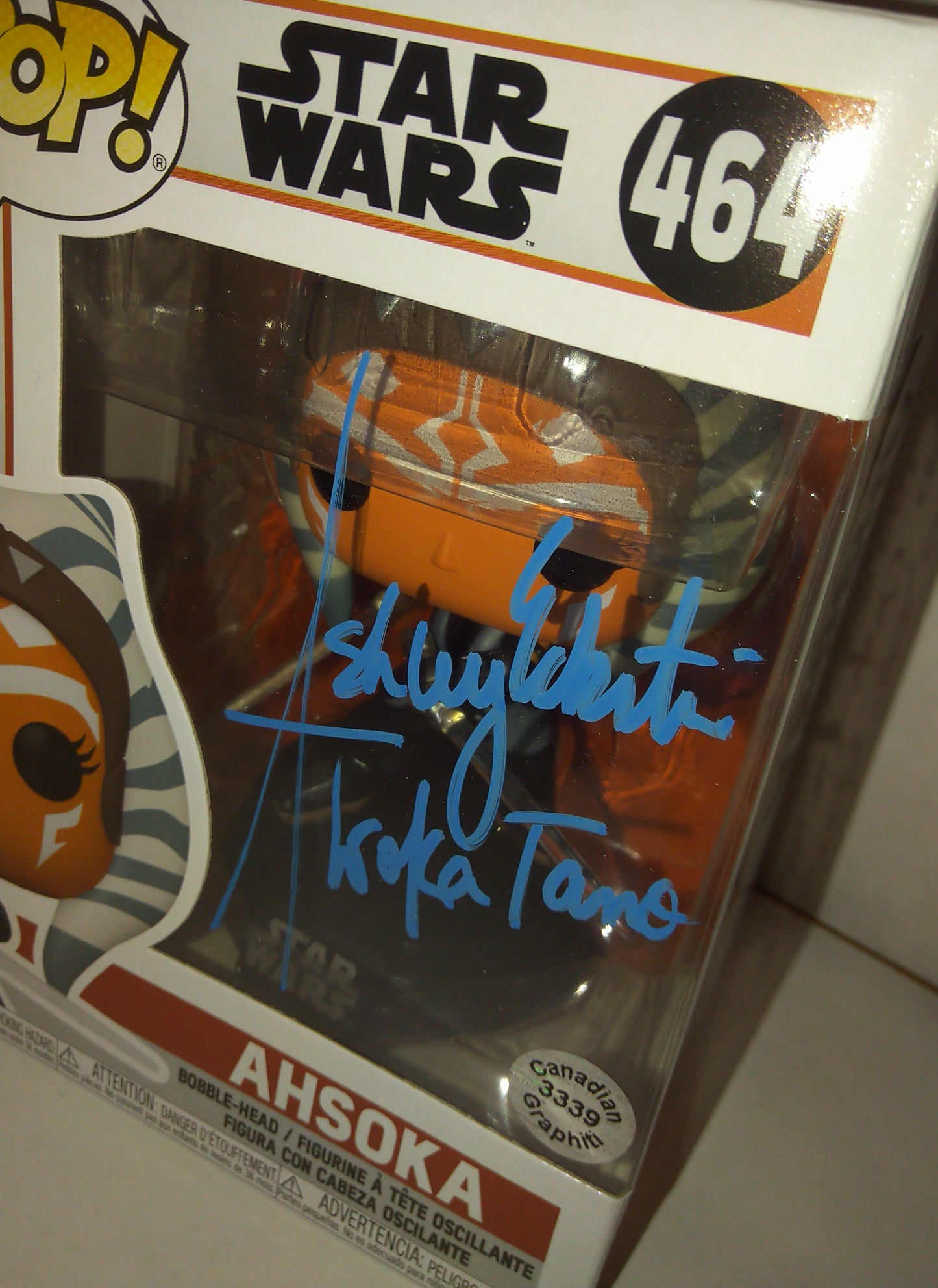 Ashley Eckstein Hand Signed Autograph Ahsoka Tano Funko Pop COA Star Wars