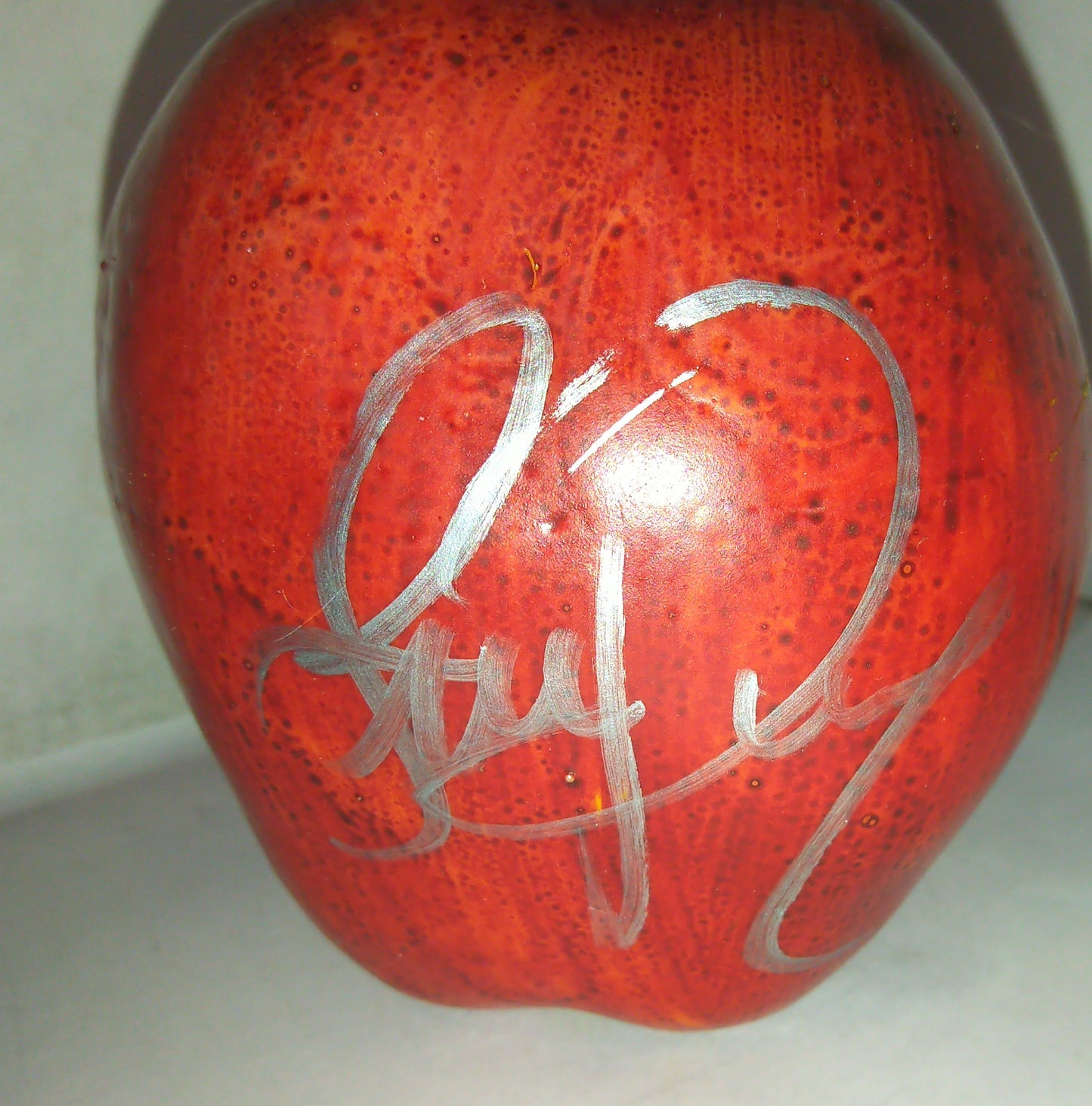 Lana Parrilla Hand Signed Autograph Ornament Prop Apple COA Once Upon A Time