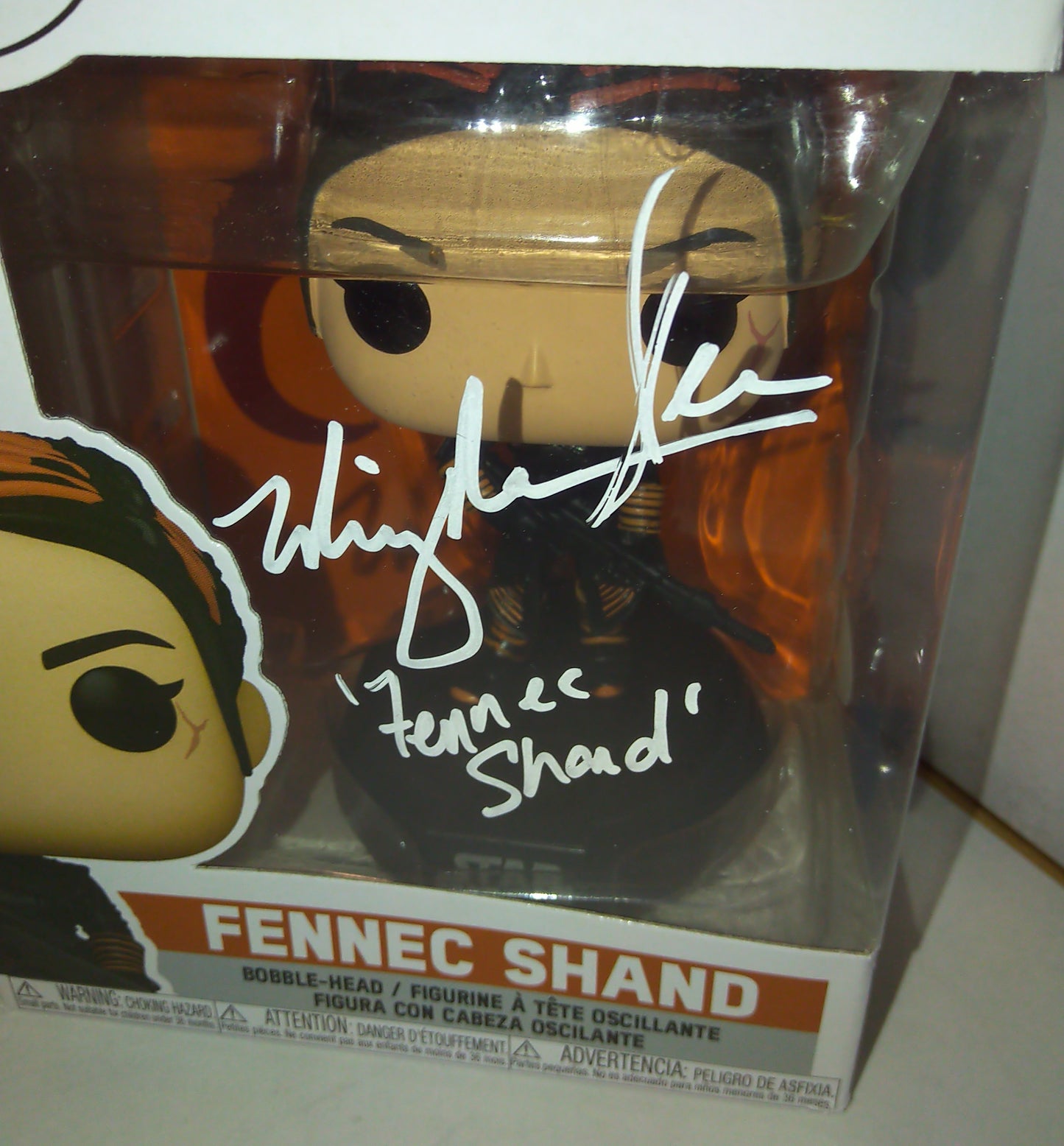 Ming-Na Wen Hand Signed Autograph Fennec Shand Funko Pop COA + JSA Star Wars