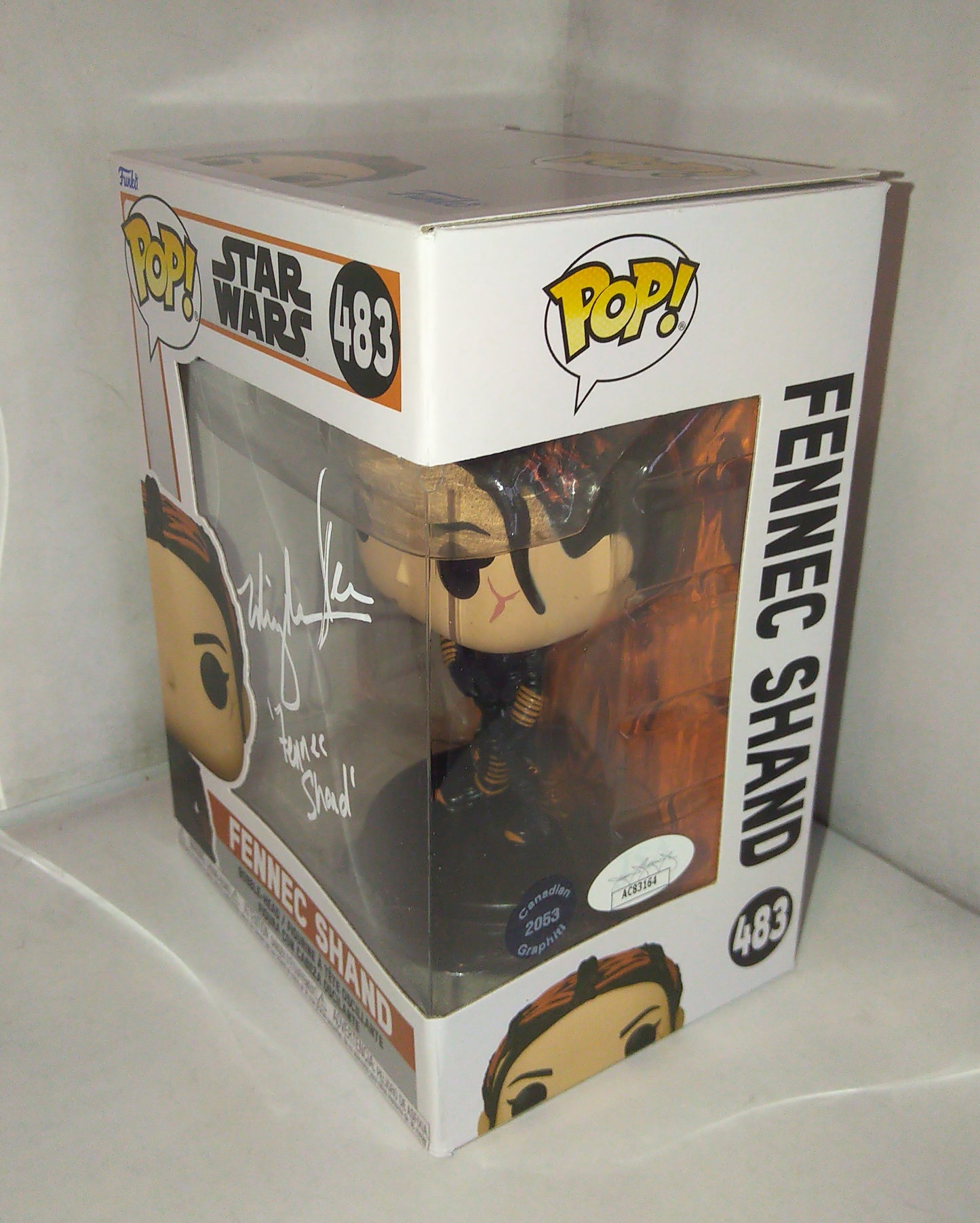 Ming-Na Wen Hand Signed Autograph Fennec Shand Funko Pop COA + JSA Star Wars