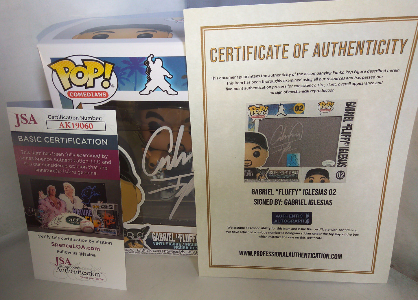 Gabriel Iglesias Hand Signed Autograph Fluffy Funko Pop COA + JSA