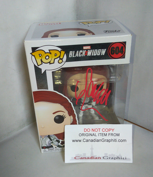 Scarlett Johansson Hand Signed Autograph Black Widow Funko Pop COA