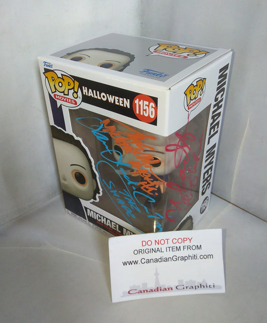 Nick Castle, Tony Moran & James Jude Courtney Hand Signed Autograph Halloween Michael Myers Funko Pop COA + JSA