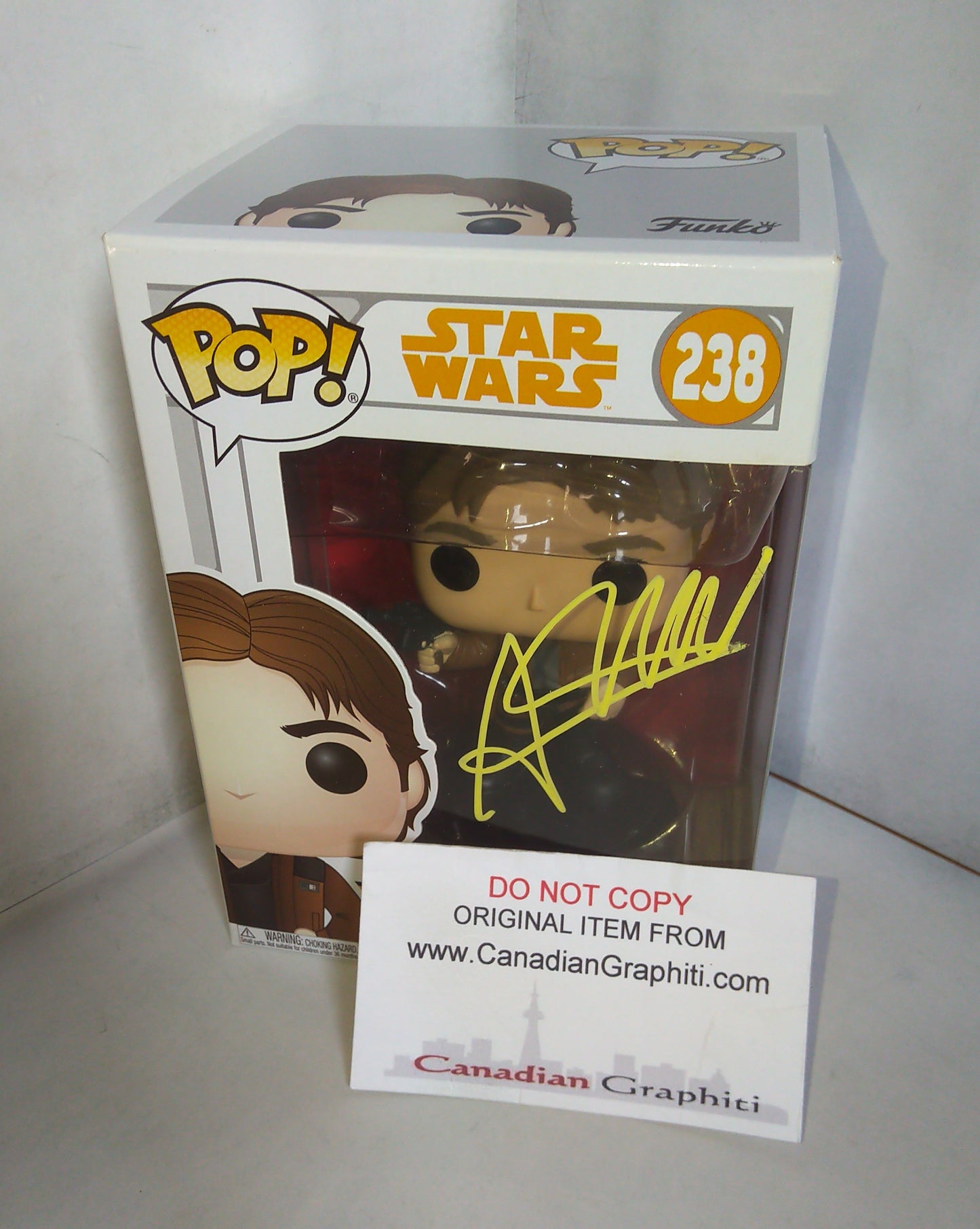 Alden Ehrenreich Hand Signed Autograph Han Solo Funko Pop COA Star Wars