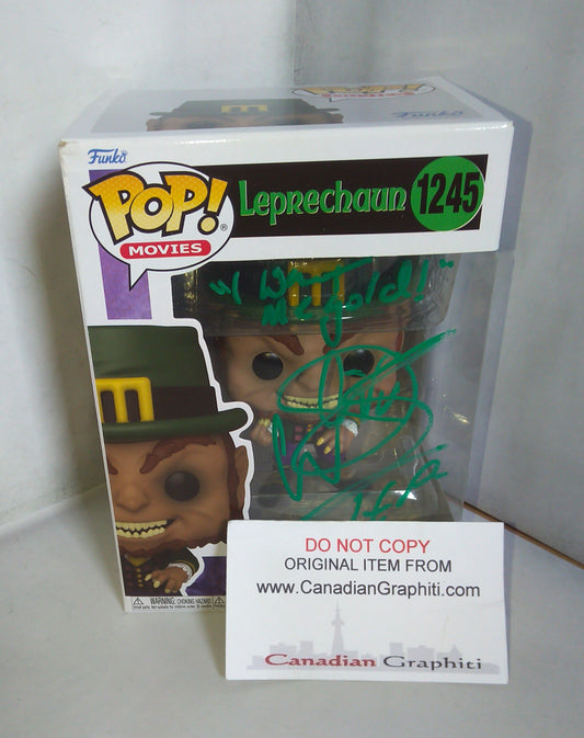 Warwick Davis Hand Signed Autograph Leprechaun Funko Pop COA