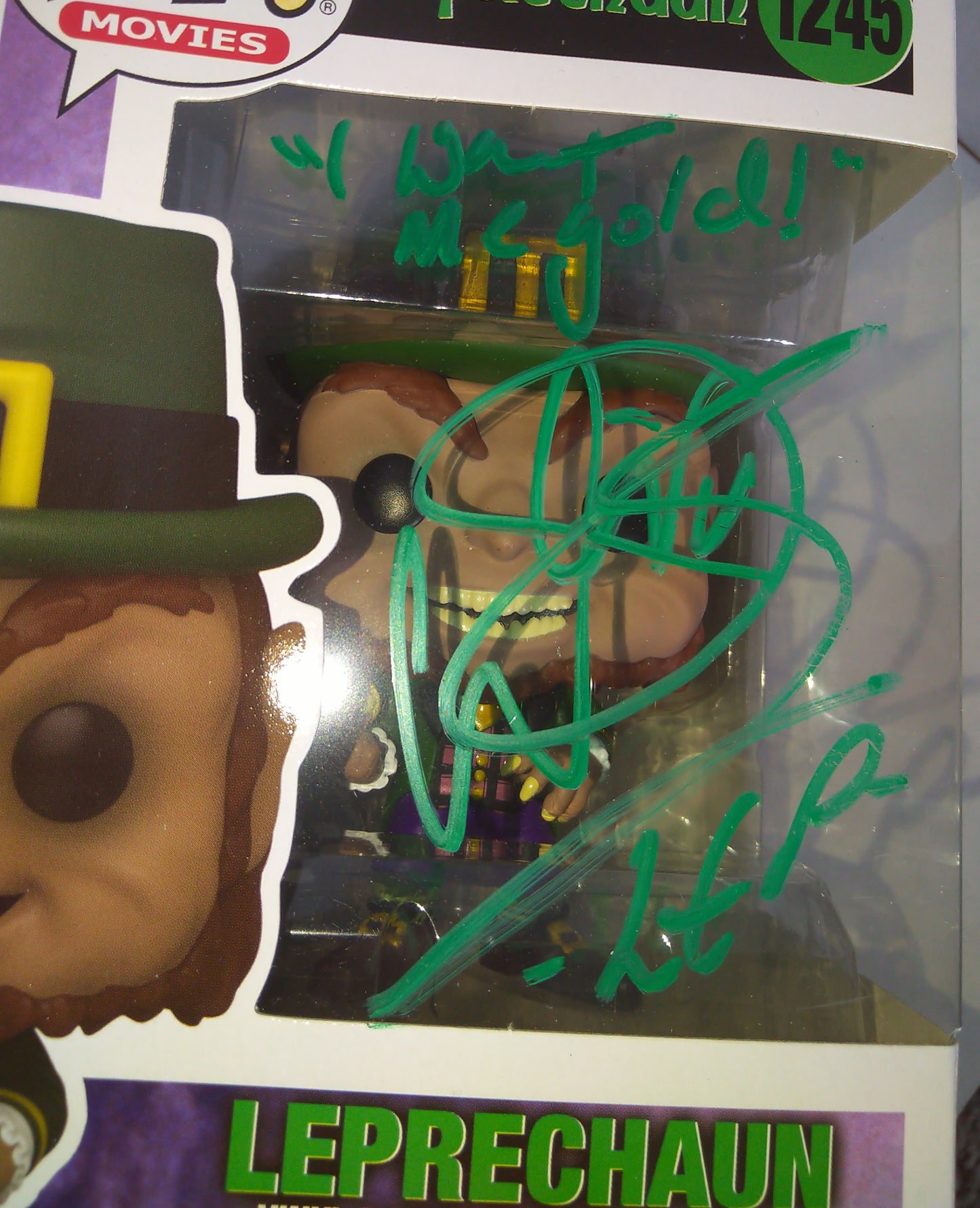 Warwick Davis Hand Signed Autograph Leprechaun Funko Pop COA