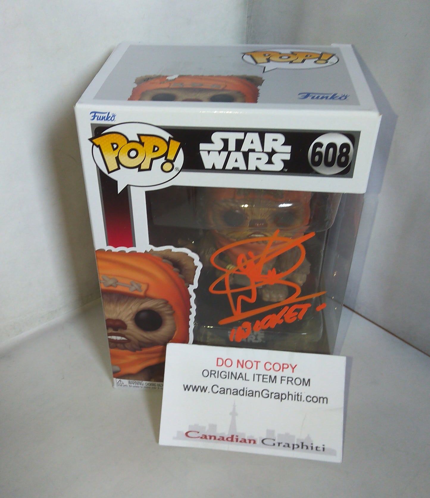 Warwick Davis Hand Signed Autograph Wicket Funko Pop JSA COA Star Wars