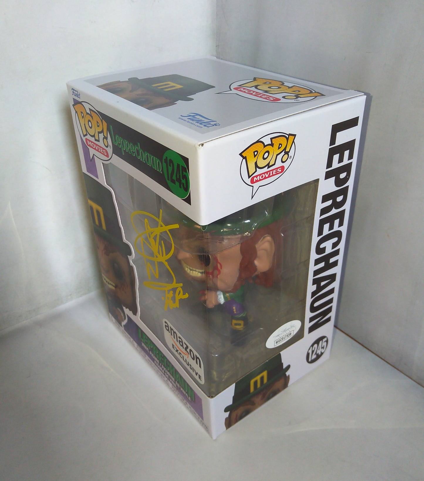 Warwick Davis Hand Signed Autograph Leprechaun Funko Pop JSA COA