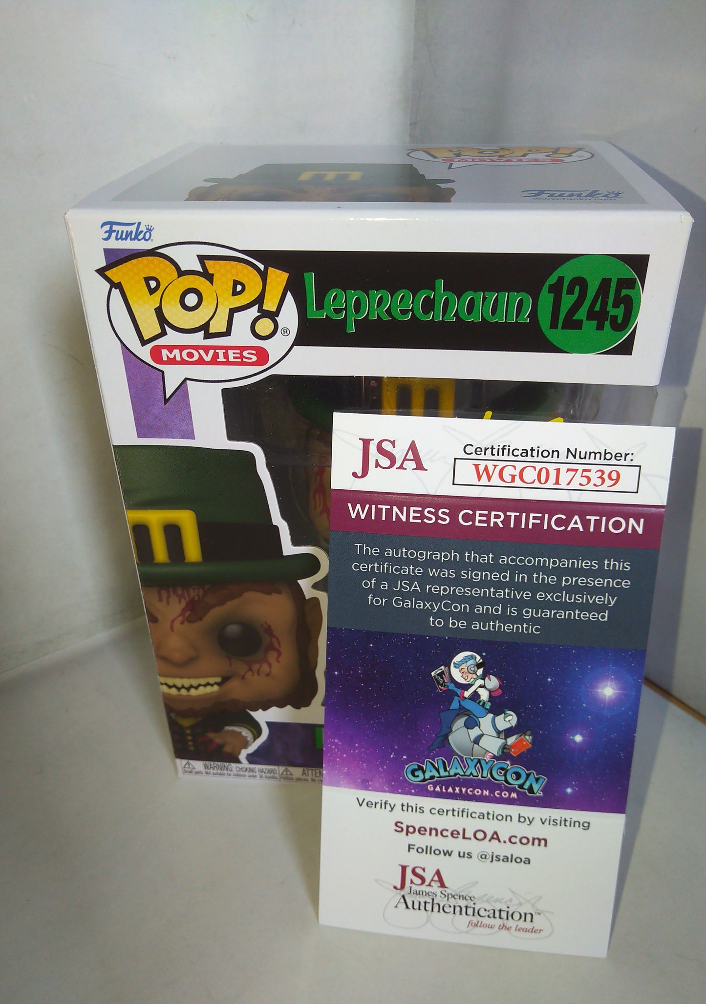 Warwick Davis Hand Signed Autograph Leprechaun Funko Pop JSA COA