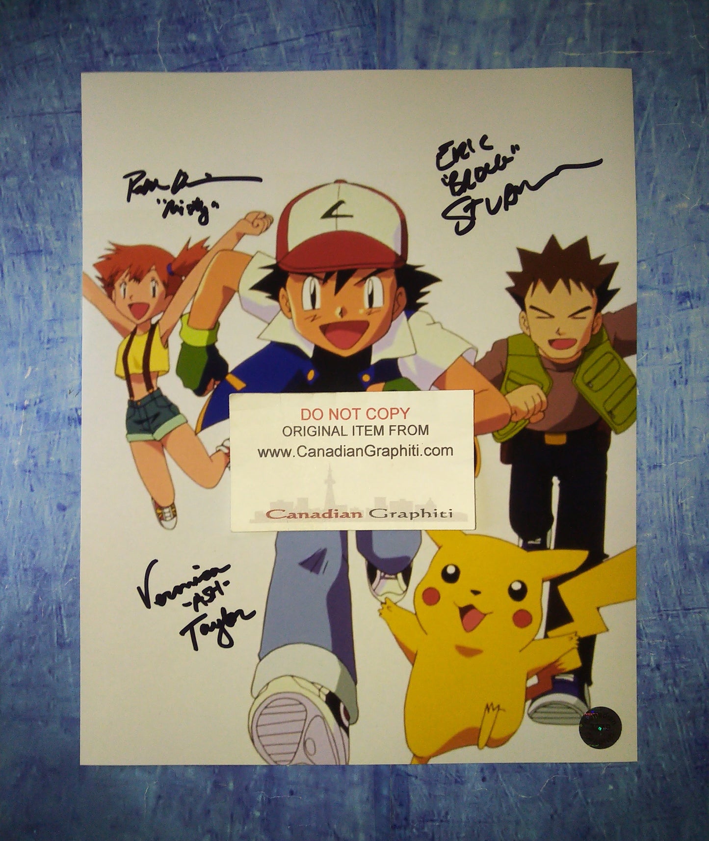 Rachael Lillis, Veronica Taylor & Eric Stuart Hand Signed Autograph 8x10 Photo COA Pokemon