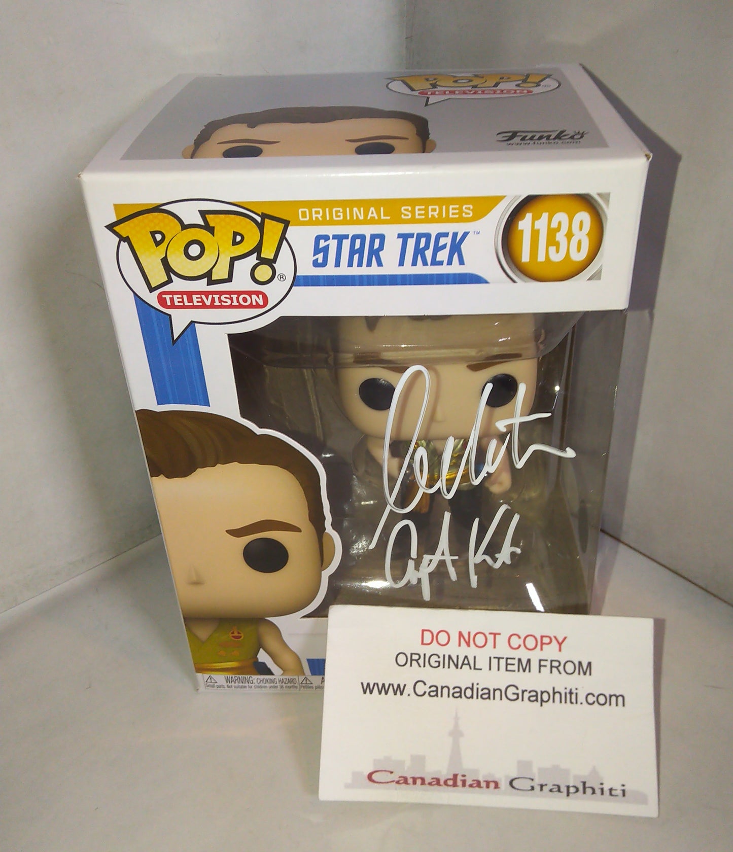 William Shatner Hand Signed Autograph Star Trek Captain Kirk Funko Pop COA + JSA