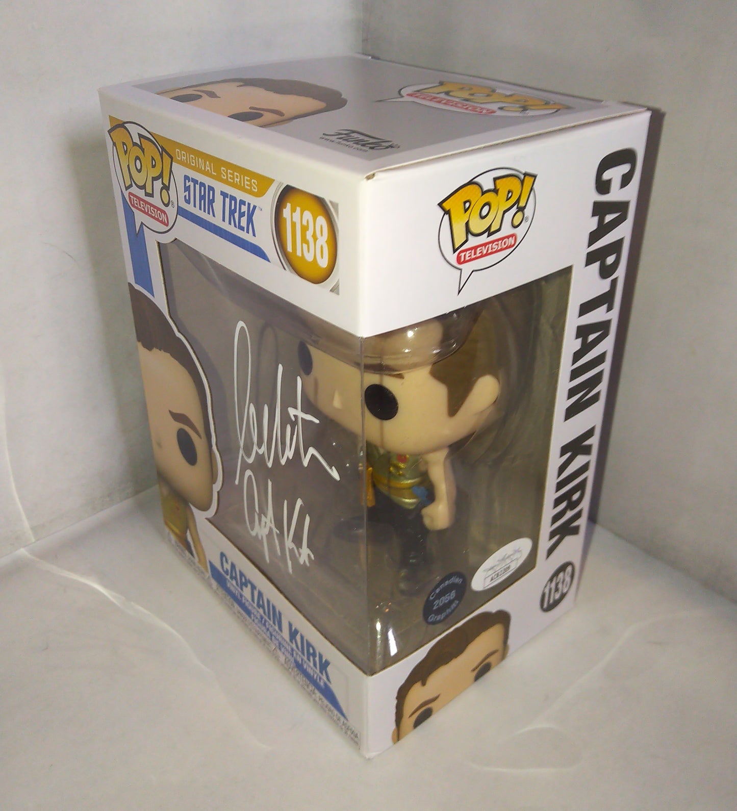 William Shatner Hand Signed Autograph Star Trek Captain Kirk Funko Pop COA + JSA