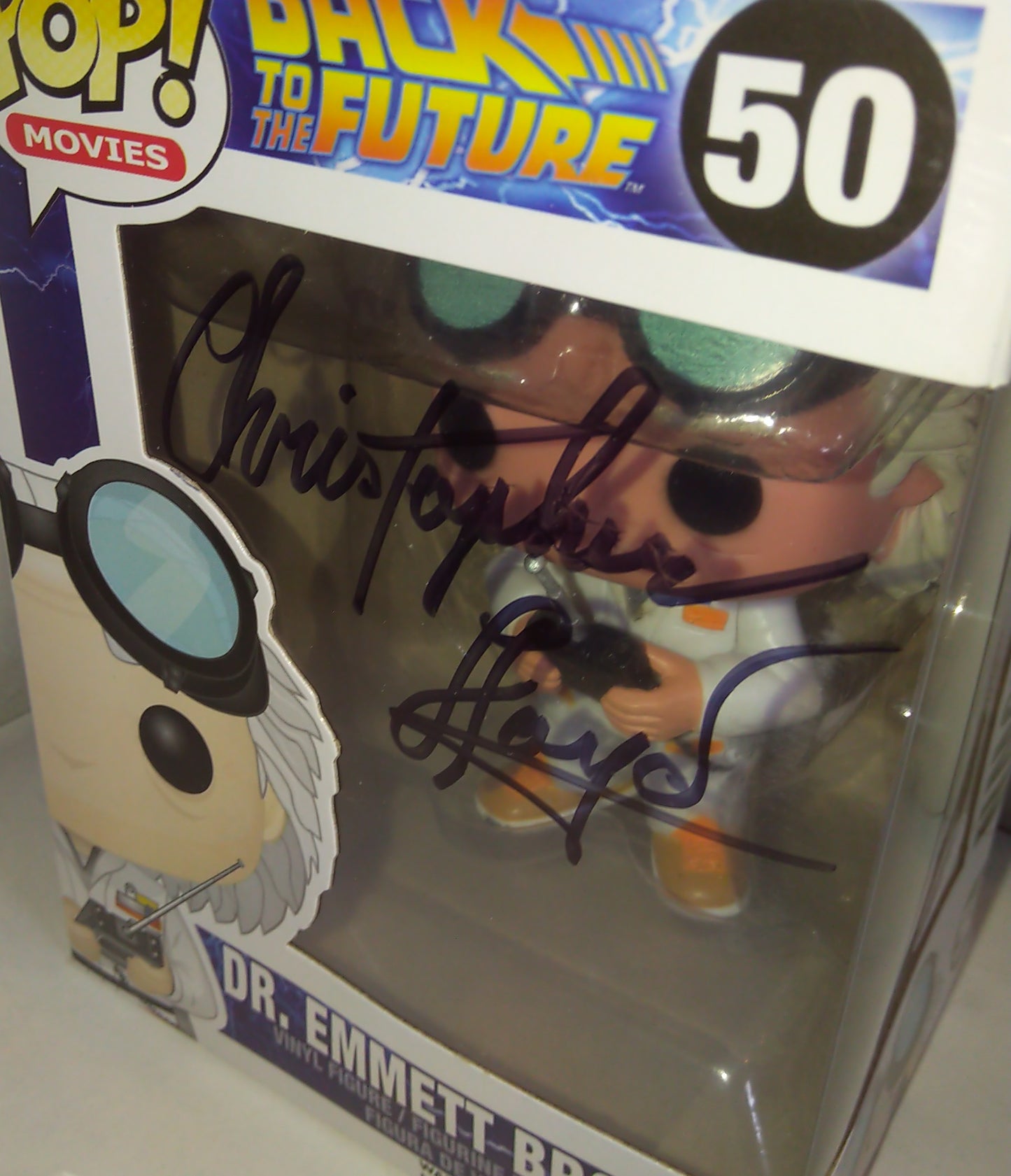 Christopher Lloyd Hand Signed Autograph Funko Pop COA + JSA Back To The Future