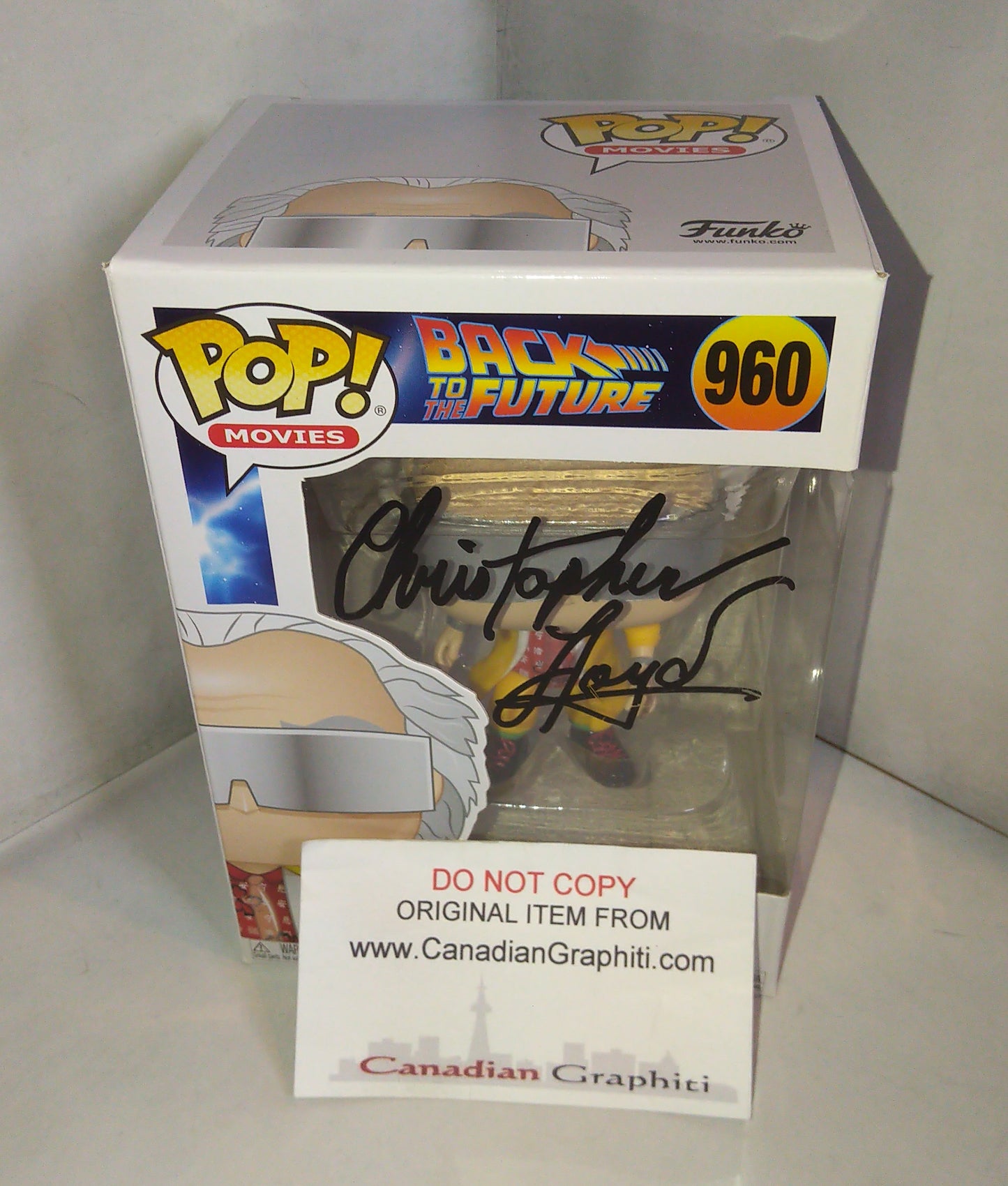 Christopher Lloyd Hand Signed Autograph Funko Pop COA + JSA Back To The Future