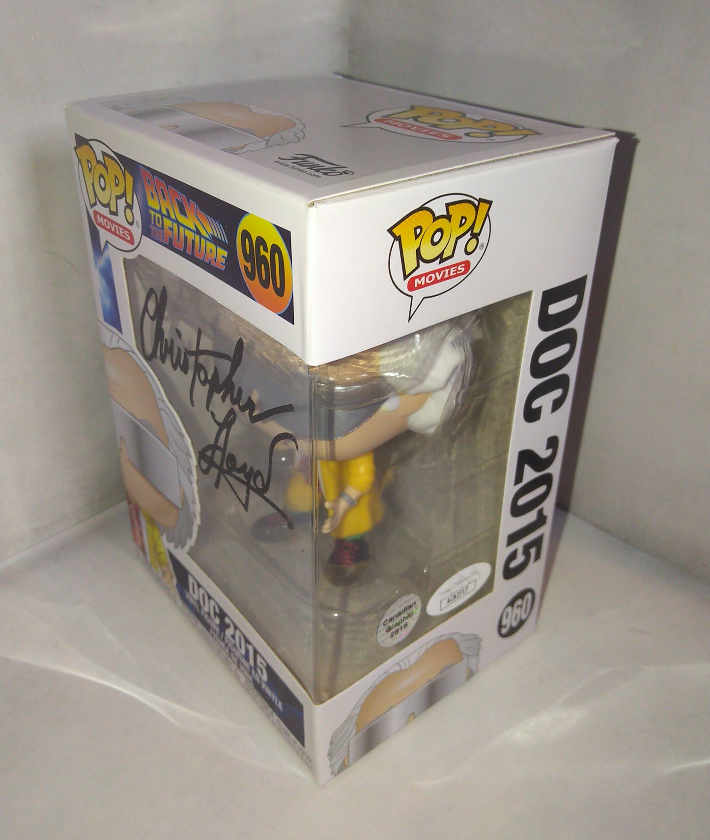 Christopher Lloyd Hand Signed Autograph Funko Pop COA + JSA Back To The Future