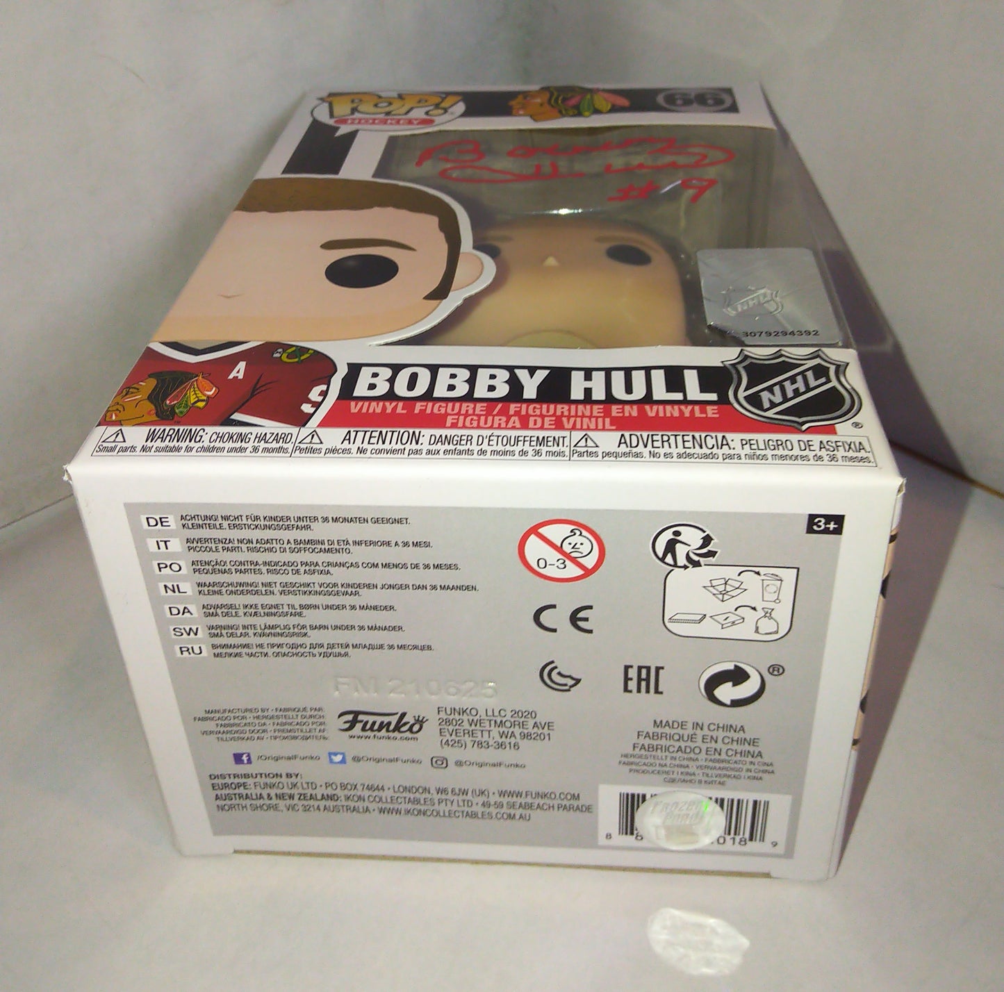 Bobby Hull Hand Signed Autograph Chicago Blackhawks Funko Pop COA