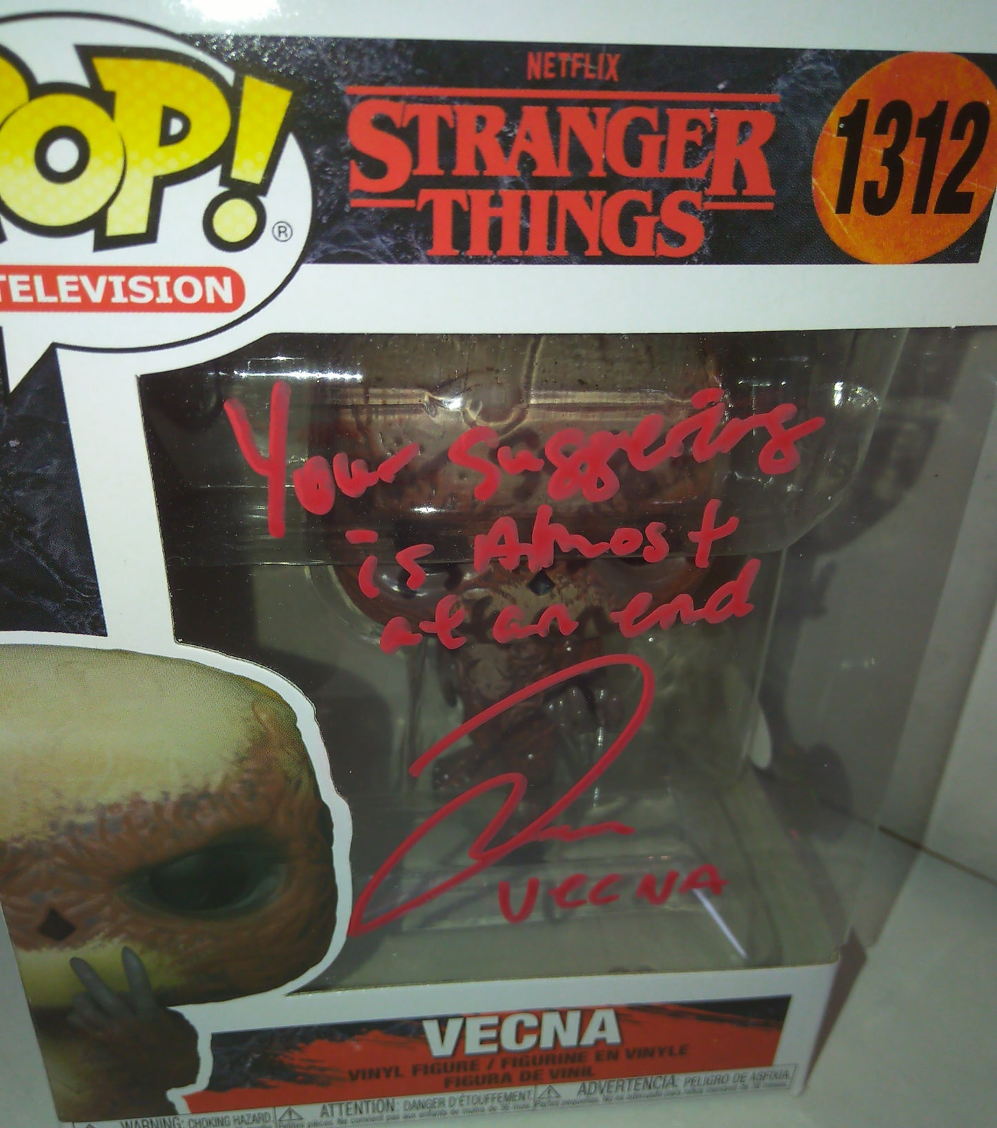 Jamie Campbell Bower Hand Signed Autograph Stranger Things Funko Pop COA + JSA