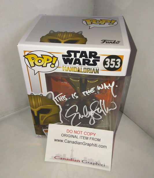 Emily Swallow Hand Signed Autograph The Armorer Funko Pop COA + JSA Star Wars Mandalorian