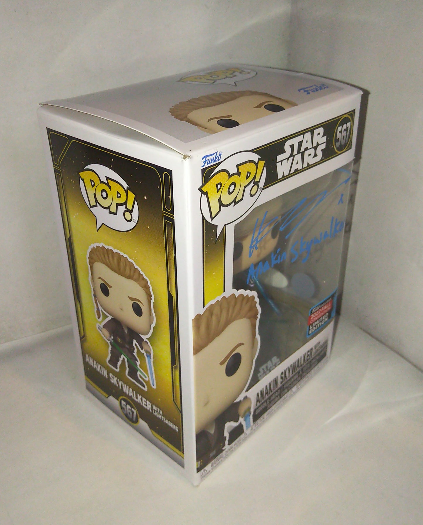 Hayden Christensen Hand Signed Autograph & Character Funko Pop JSA COA Anakin Skywalker Star Wars