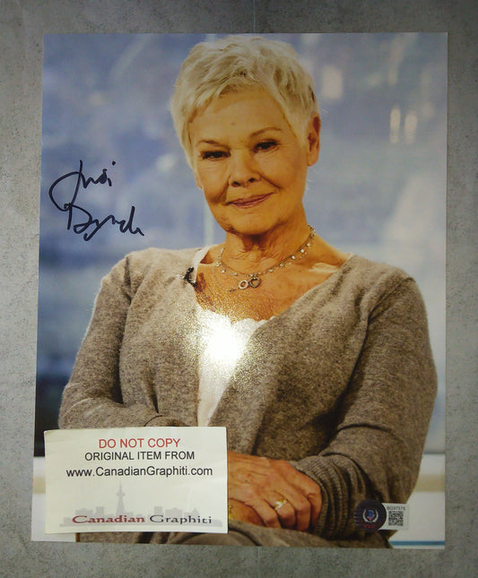 Judi Dench Hand Signed Autograph 8x10 Photo BAS COA