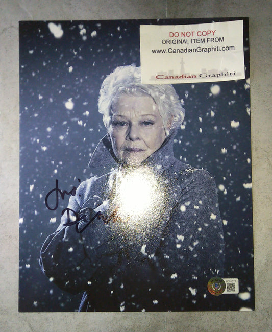 Judi Dench Hand Signed Autograph 8x10 Photo BAS COA