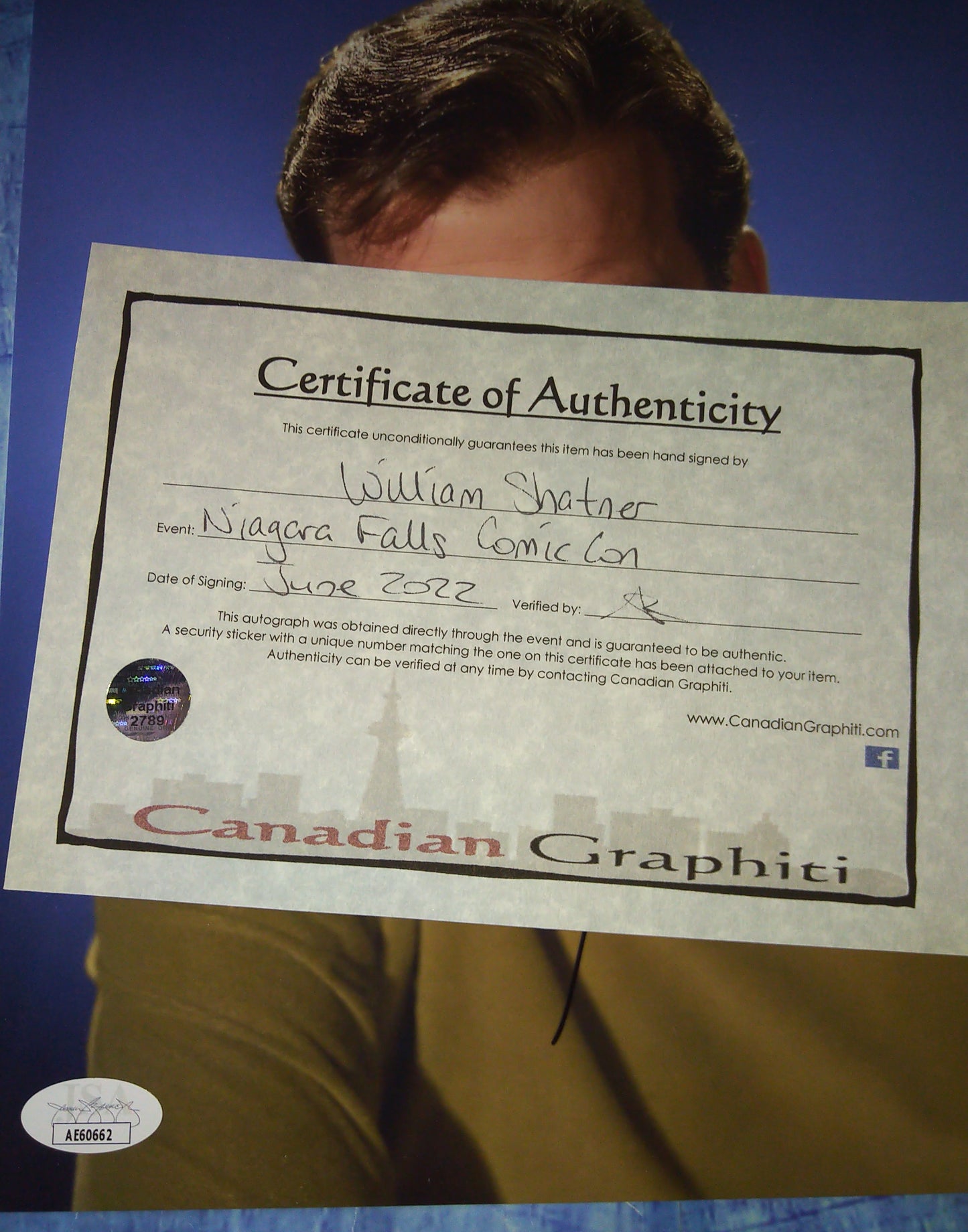 William Shatner Hand Signed Autograph 8x10 Photo COA + JSA Star Trek