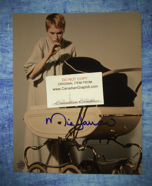 Mia Farrow Hand Signed Autograph 8x10 Photo COA Rosemary's Baby