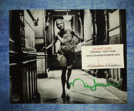 Mia Farrow Hand Signed Autograph 8x10 Photo COA Rosemary's Baby