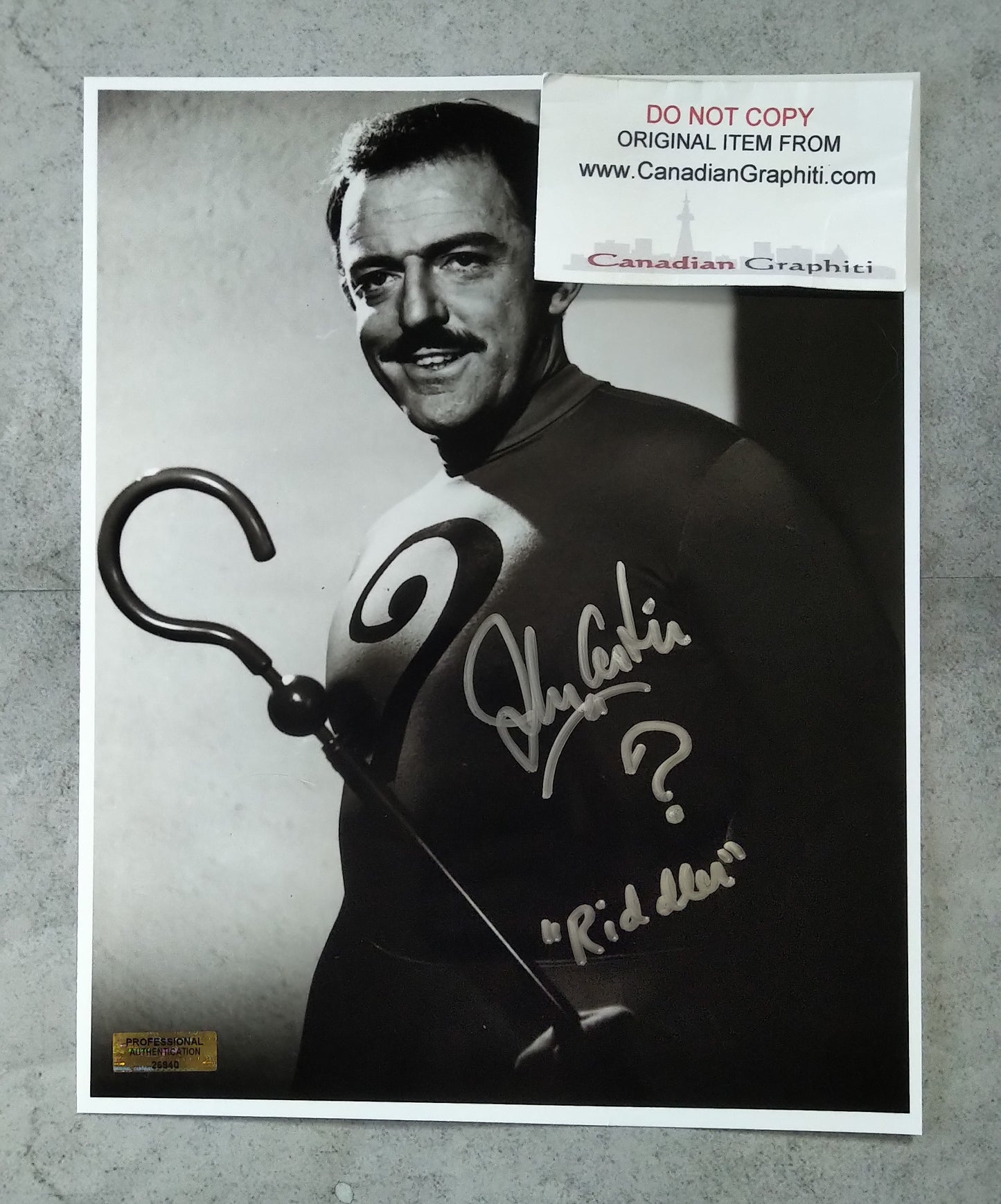 John Astin Hand Signed Autograph 8x10 Photo COA Batman The Riddler