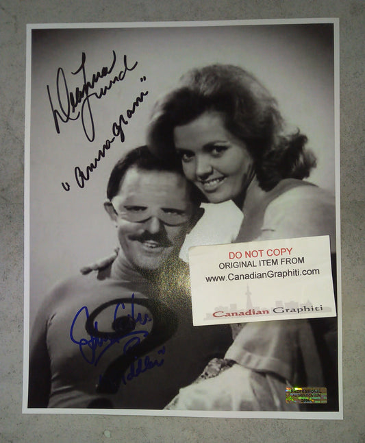 John Astin & Deanna Lund Hand Signed Autograph 8x10 Photo COA Batman