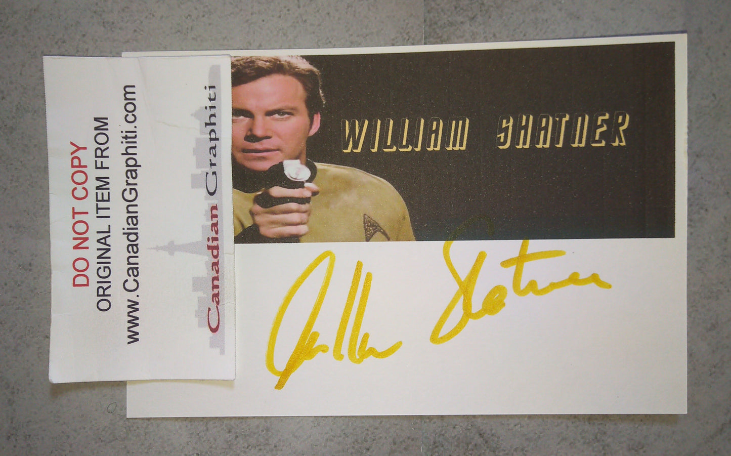 William Shatner Hand Signed Autograph Index Card COA Star Trek