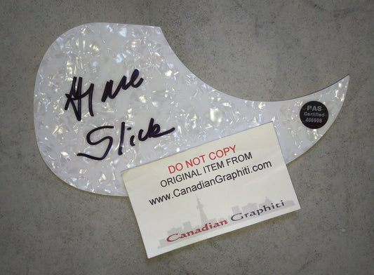 Grace Slick Hand Signed Autograph Guitar Pick Guard COA