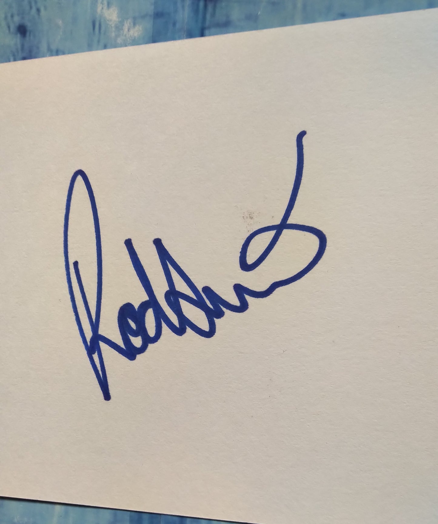 Rod Stewart Hand Signed Autograph Index Card COA