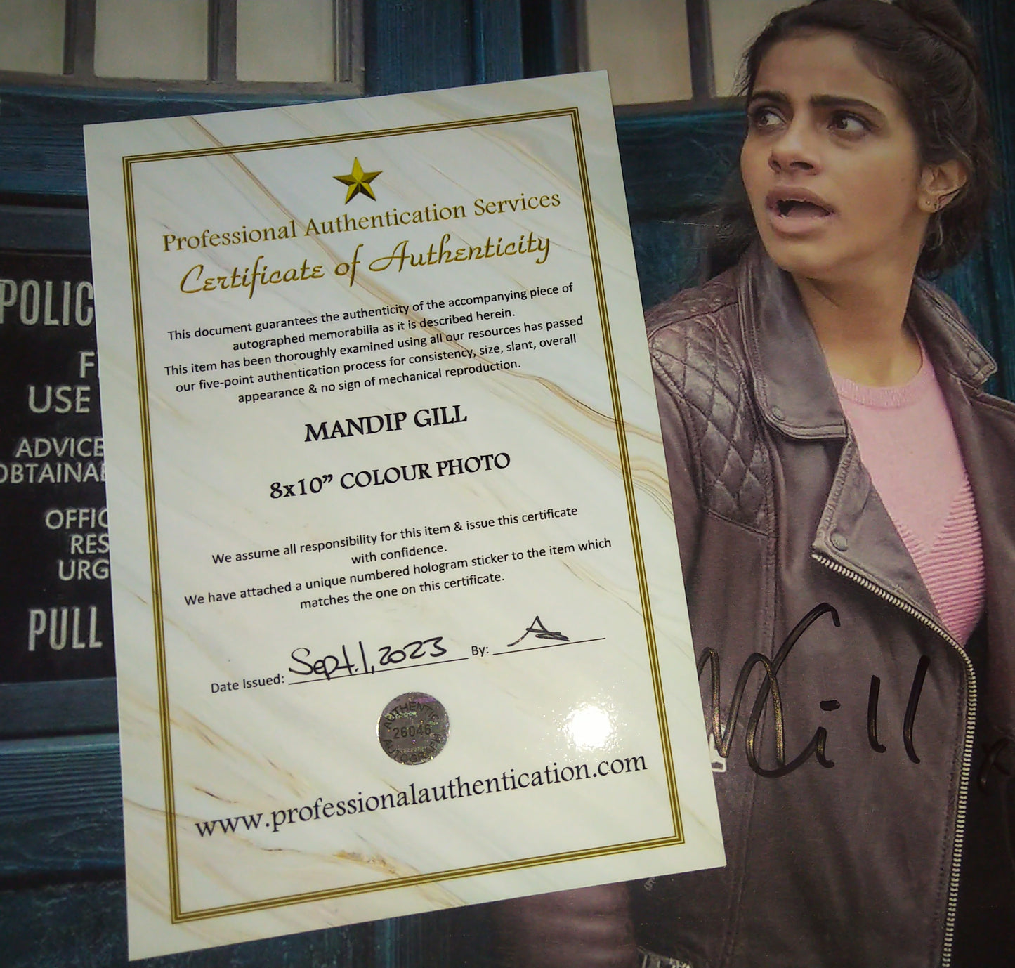 Mandip Gill Hand Signed Autograph 8x10 Photo COA Doctor Who