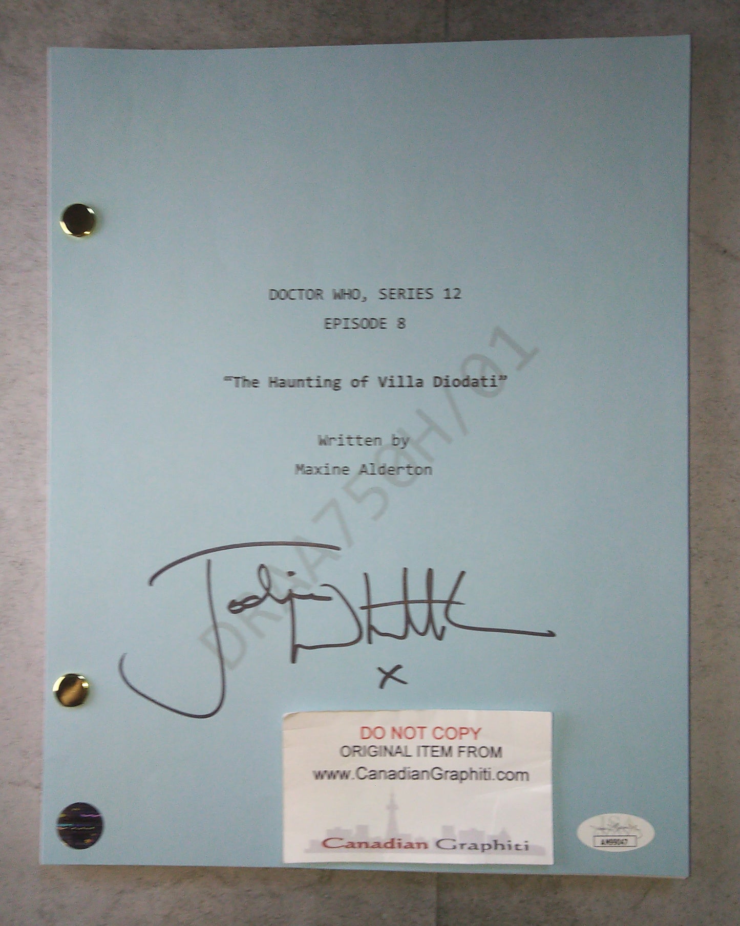 Jodie Whittaker Hand Signed Autograph Doctor Who Script COA + JSA