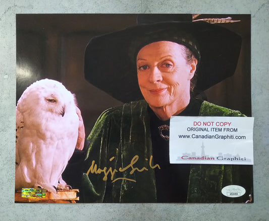 Maggie Smith Hand Signed Autograph 8x10 Photo COA + JSA Harry Potter