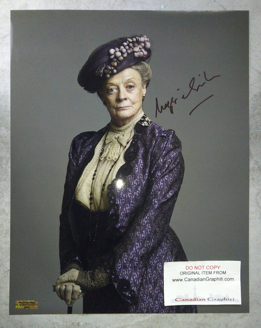 Maggie Smith Hand Signed Autograph 11x14 Photo COA Downton Abbey