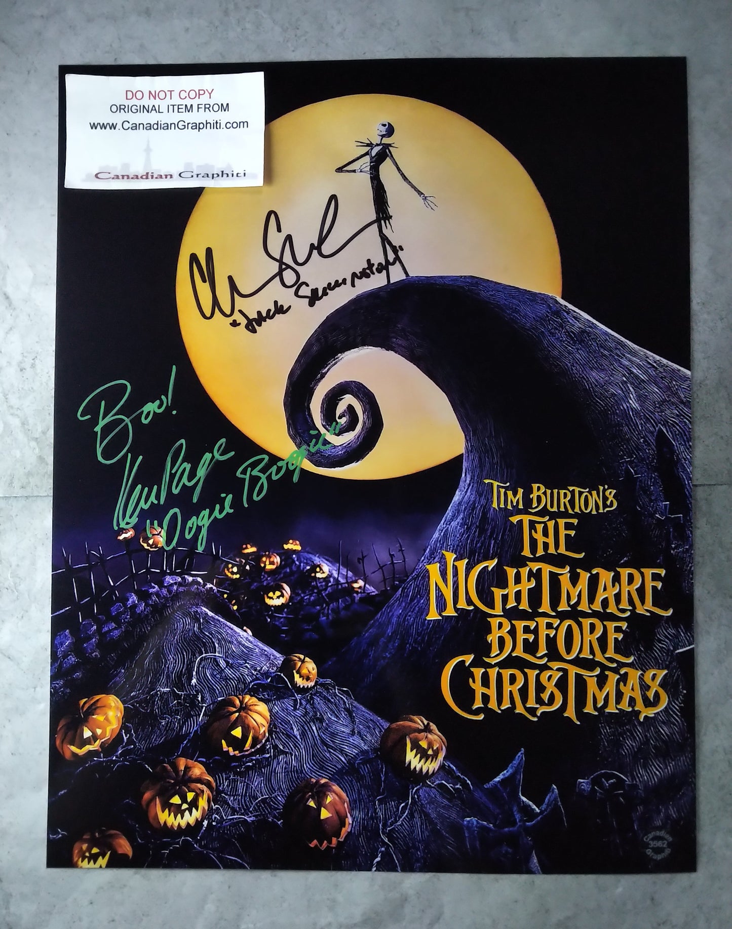 Chris Sarandon & Ken Page Hand Signed Autograph 11x14 Photo COA The Nightmare Before Christmas